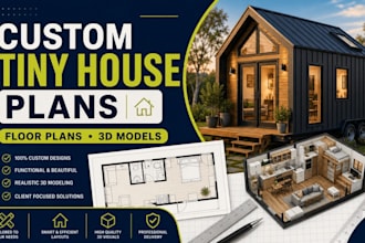 design custom tiny house plans floor plans and 3d models