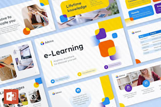 design professional course slide, online course presentation or training deck