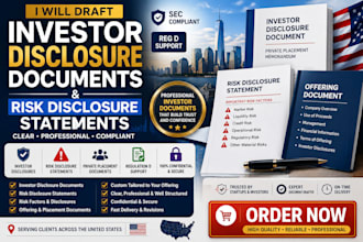 draft investor disclosure and risk disclosure documents