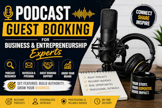 podcast guest booking for business and entrepreneurship experts and entrepreneur