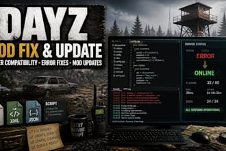 update and fix outdated dayz mods for your server