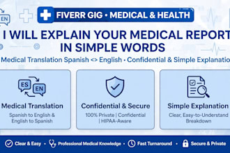 explain your medical diagnosis in simple english and translate reports
