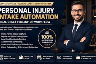 build personal injury intake automation, legal CRM and client follow up workflow