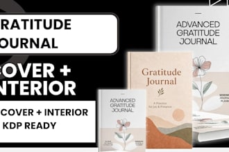design a gratitude journal for KDP with cover and interior