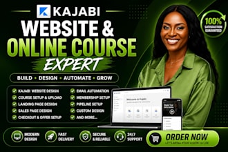 setup kajabi online course, kajabi website and kajabi expert