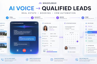 build ai voice agent real estate lead qualification appointment book automation