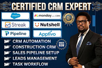 setup salesforce monday CRM nutshell streak pipeline salesmate apptivo workflows