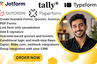 create online forms, jotform, typeform, google forms and surveys