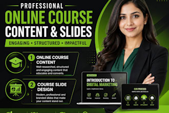 write your course content and design your course slides