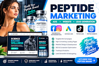 do peptide marketing peptide facebook ads google ads tiktok ads, peptide website