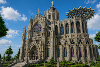 build minecraft spawn,castle,house in survival or creative