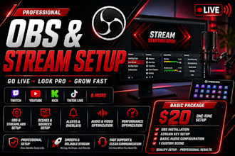 setup obs studio, streamlabs and streamelements for live streaming