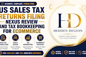 do US sales tax returns filing nexus review and tax bookkeeping for ecommerce