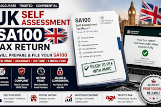 prepare your UK self assessment sa100 tax return and file with hmrc