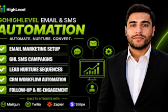 setup gohighlevel email marketing ghl sms campaign and lead nurture automation