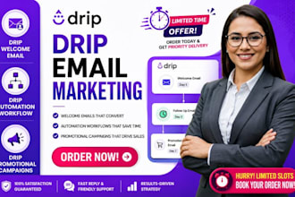 build drip welcome email  drip automation workflow drip promotional campaigns