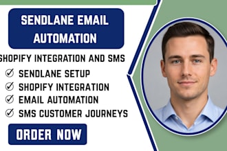 setup  sendlane shopify email automation customer journey SMS integration