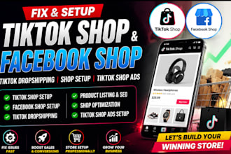 fix tik tok shop facebook shop tiktok dropshipping tiktok shop ads setup tiktok