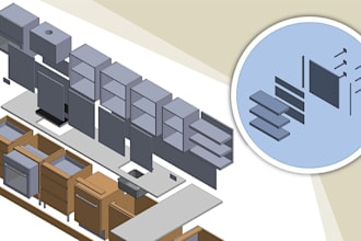 create millwork cabinet shop drawings, cut lists and fabrication details
