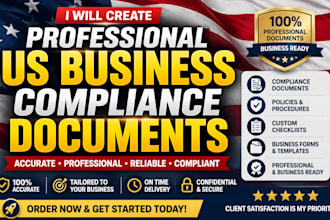 create professional US business compliance documents