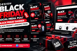 black friday social media post black friday banner black friday landing page