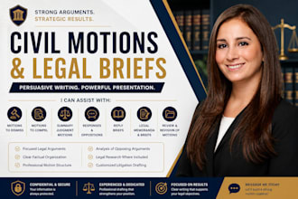 draft civil motions legal briefs responses and litigation documents