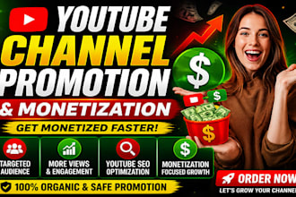 do organic yotube podcast promotion channel promotion for complete monetization