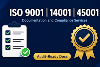 create iso 9001, 14001, 45001, audit ready documentation