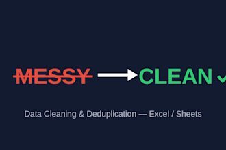 clean, deduplicate and standardize your excel or google sheets data