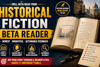 beta read your historical fiction novel for honest feedback