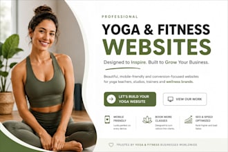 build yoga therapy website gym wellness spa health fitness website for business