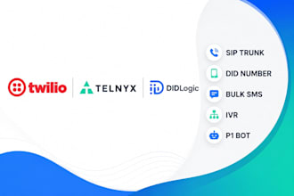 upgrade twilio telnyx didlogic account sip trunk did number bulk sms IVR p1 bot