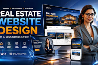 design stunnung squarespace real estate website design, wix real estate website