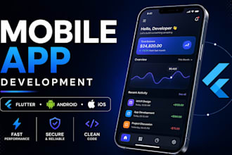 develop flutter mobile app for android ios app development with firebase