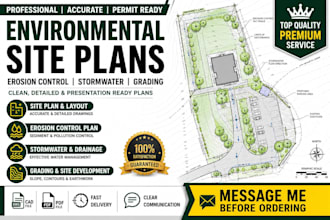create environmental site plans, erosion control and stormwater plans