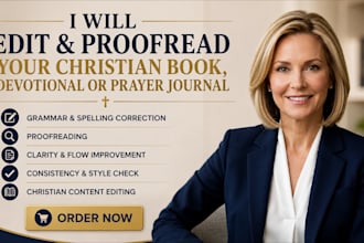edit and proofread your christian book, devotional or prayer journal