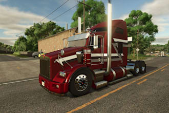 create fs22 custom truck mod, farming simulator, fs25, american truck simulator