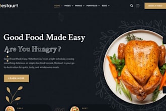 build wix christmas catering website restaurant ordering food delivery website