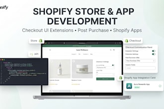 build shopify store, shopify checkout UI extensions post purchase, shopify apps