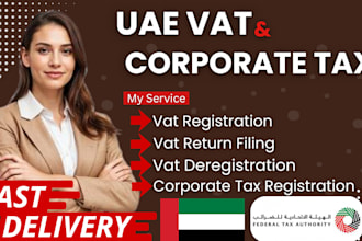 do uae registration, vat return filing, trn corporate tax and vat deregistration