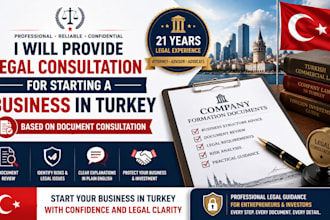 provide legal consultation for starting a business in turkey