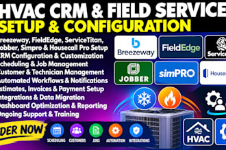 setup breezeway fieldedge servicetitan jobber simpro housecall pro hvac CRM