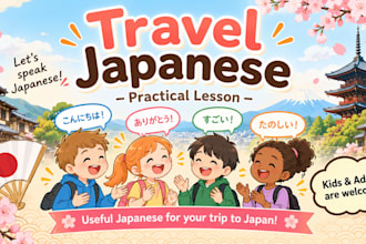 teach you useful japanese for your japan travel