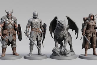 create 3d printable figures miniature statues collectables stl 3mf models print