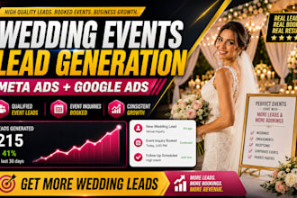 event planner wedding event planner facebook ads leads tiktok ads google ads