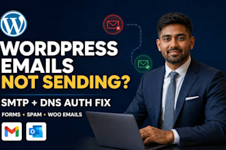 fix wordpress SMTP email delivery contact form spam dns authentication issues