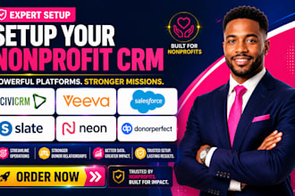 setup your nonprofit CRM civicrm on veeva salesforce slate neon CRM donorperfect
