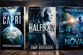 design science fiction book cover cyberpunk space opera sci fi amazon KDP cover