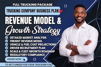 create a trucking company business plan with revenue model and growth strategy