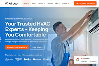 build squarespace hvac website heating cooling service website